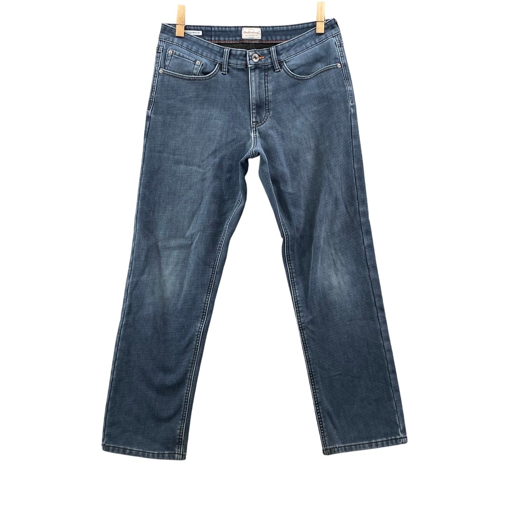 Weatherproof Vintage Jeans Mens 30x29 Blue Fleece Lined Regular Fit Straight Leg